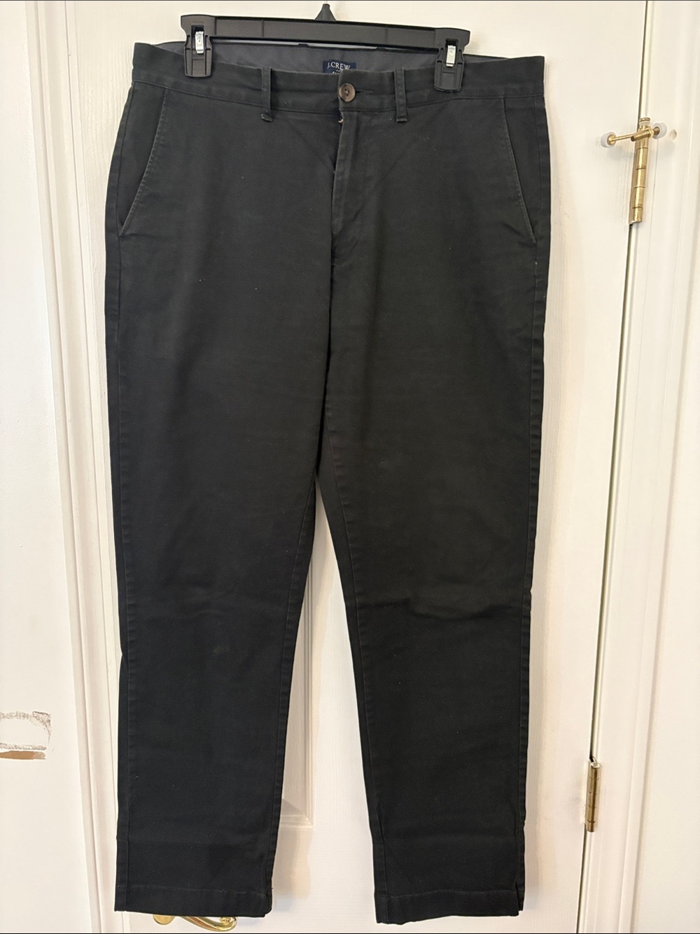 J. Crew Black Straight-Leg Chinos